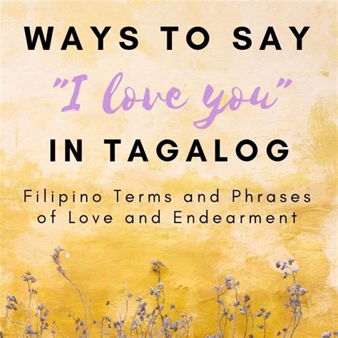 tagalog flirting phrases|deep filipino words for love.